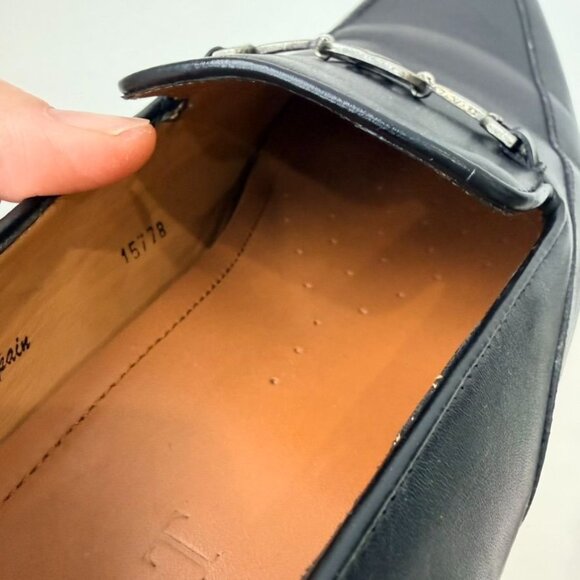 Mezlan Falcon Black Leather Bit Loafers Dress Shoes Men’s Size 9.5 - Picture 10 of 14